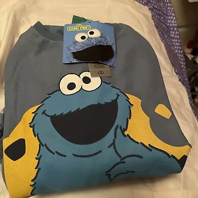 Buy Asda Men’s Sesame Street Pyjamas Medium Blue • 9.99£