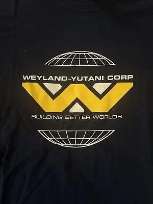 Buy Blue Weyland Yutani Corp Crew Neck Aliens T-Shirt Large L Size Alien • 8£