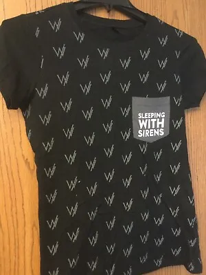 Buy Sleeping With Sirens - Black Shirt With Pocket - Ladies Cut - M.   • 28.42£