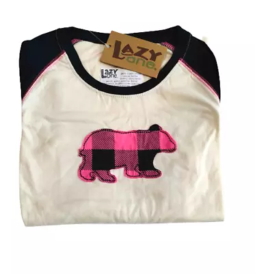 Buy Lazyone Women Pyjama Tops PJ T-Shirts Nightshirt Long Sleeve Cotton Sleep D18 • 7.99£