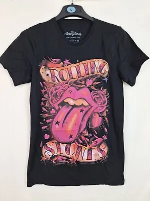 Buy Rolling Stones Rock Band Tee Black T-Shirt Tongue And Stars S Small Unisex • 12.99£