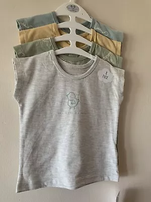 Buy 4 Pack T-shirts 100% Cotton Size 6-9 Months • 5£