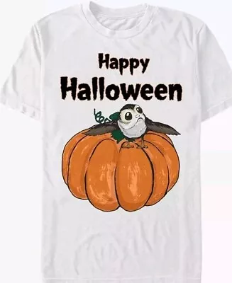 Buy Star Wars Licensed Halloween PORG On A Pumpkin Men's  T-Shirt White Xl • 10.99£