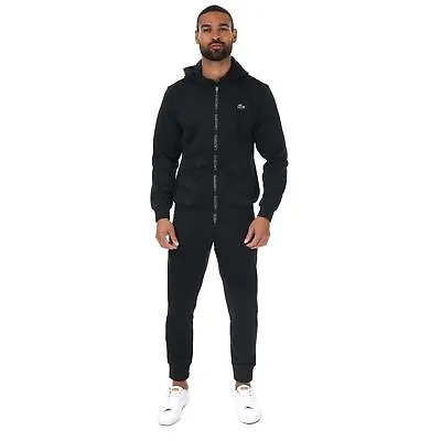 Buy Men's Hoodie Lacoste Poly Fleece Regular Fit Full Zip Hoodie Jacket In Black • 109.24£