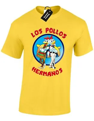 Buy Los Pollos Hermanos Mens T Shirt Saul Meth Blue Crystal Spoof Vamonos Pest • 7.99£