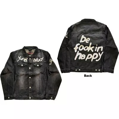 Buy Yungblud 'Be Fookin Happy' Denim Jacket - NEW OFFICIAL • 42.99£