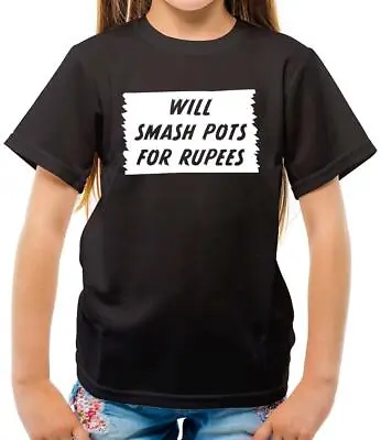 Buy Will Smash Pots For Rupees - Kids T-Shirt - Gaming - Gamer - Fan - Zelda - Merch • 11.95£