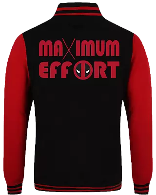 Buy Maximum Effort Varsity Jacket - Inspired By Deadpool • 35.99£