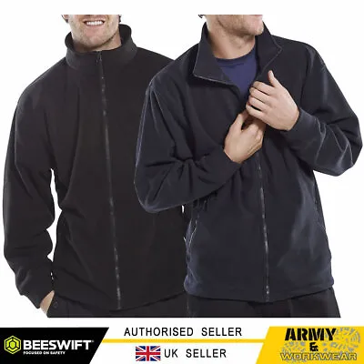 Buy Click Mens Full Zip Fleece Jacket Workwear Uniform Outdoors Hiking Warm Coat • 17.99£