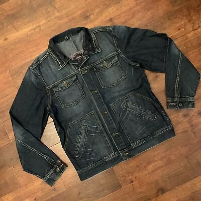 Buy NEXT Denim Jacket, Blue Brown, L/XL Fits 46” Chest • 8£