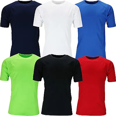 Buy New Mens Breathable T Shirt Wicking Cool Dry Running Gym Top Sports Performance • 5.95£