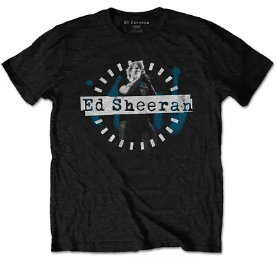Buy Ed Sheeran Dashed Stage Photo Black T-Shirt  - OFFICIAL • 14.89£