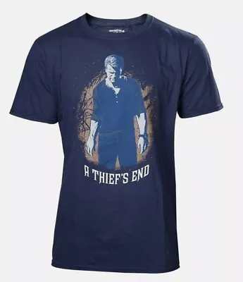 Buy Uncharted 4 A Thief's End Mens T-Shirt Blue Unisex Gamer Cotton Tee Size S (21 • 9.95£