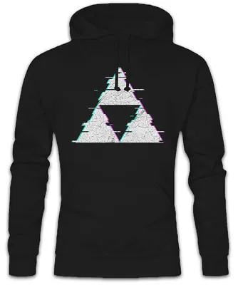 Buy Triforce Glitch Hoodie Sweatshirt Symbol Logo Zelda The Golden Power Hyrule • 40.74£