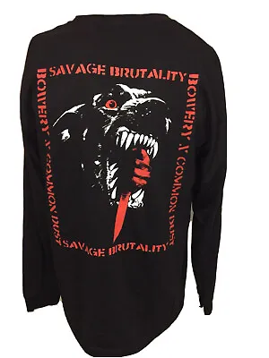 Buy COMMON DUST Savage Brutality Guard Dog Dagger 90’s Motif LG LS T-Shirt • 21.69£