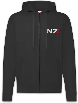 Buy N7 Normandy Logo Zipper Hoodie Commander Shephard Mass Pc Game Effect • 53.94£