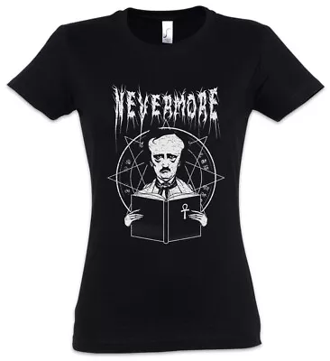 Buy Nevermore Women T-Shirt Edgar Allan Allen Symbol Poe Raven Horror Autor • 22.74£