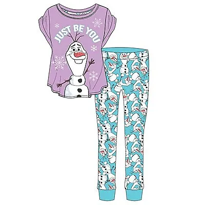 Buy Ladies Disney Frozen Olaf Pyjamas Set Size 8/10 12/14 16/18 20/22 JUST BE YOU • 6.97£
