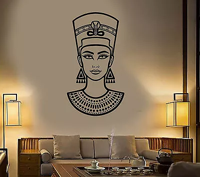 Buy Vinyl Wall Decal Nefertiti Queen Of Ancient Egypt Egyptian Woma Sticker (1466ig) • 66.30£