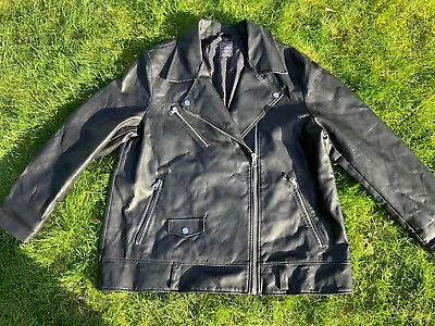 Buy Ladies Size 20 Faux Leather Bikers Jacket Primark  • 7.99£