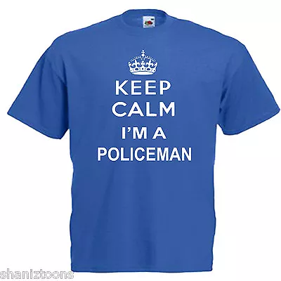 Buy Keep Calm Policeman Adults Mens T Shirt 12 Colours Size S - 3XL • 9.49£