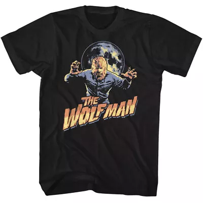 Buy Universal Monsters Movie The Wolfman Growling Moon Background Men's T Shirt • 41.11£