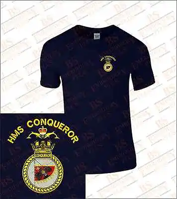 Buy Hms Conqueror Embroidered T-shirt • 17£