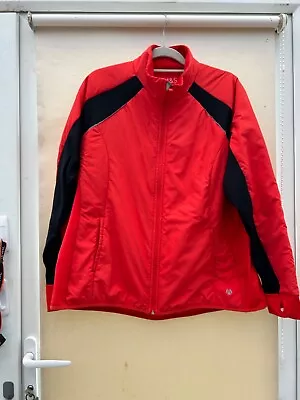 Buy New Marks And Spencer Active Lightweight Red And Black Jacket Size 22 • 7£
