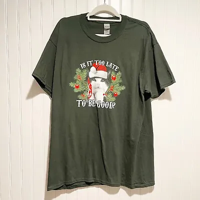 Buy Dark Green Christmas Cat T Shirt Size Large • 15.42£