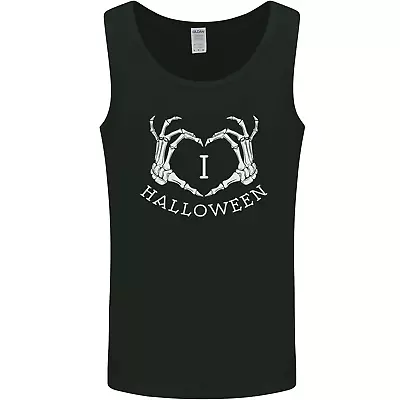 Buy I Love Halloween Funny Skeleton Hand Skull Mens Vest Tank Top • 10.99£