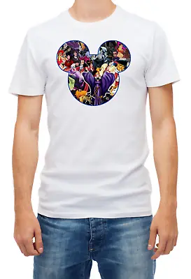 Buy Mickey Mouse Silhouette Disney Villains Characte Short Sleeve  Men Tee K1060 • 9.50£