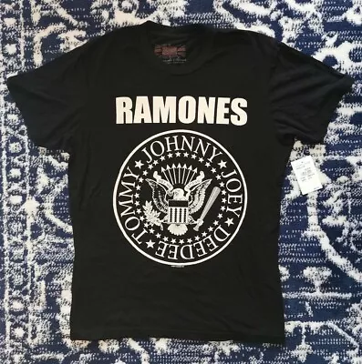 Buy BNWT Ramones Official President Seal Vintage Nordstrom Tee Large Black T-shirt • 24£