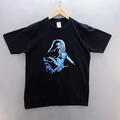 Buy Star Wars T Shirt Medium Graphic Print Black Darth Vader Microphone Mens • 8.54£