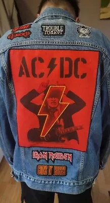 Buy ACDC Denim Jacket, LEVI'S Jacket, Iron Maiden, Guns N' Roses, The Cure,... • 99.99£