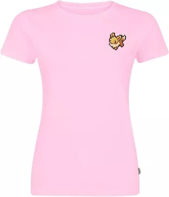 Buy Pokémon T Shirt Eevee Pixel Back Print Logo Official Womens Pink XL Pink • 23.22£
