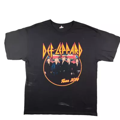 Buy Alstyle Def Leppard Tour 2014 T Shirt Size XL Black Made In Mexico Band Tee • 13.99£