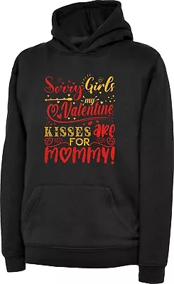 Buy Valentines Day Hoodie My Valentine Kisses Are For Mommy Gift For Mommy Hood Top • 20.99£