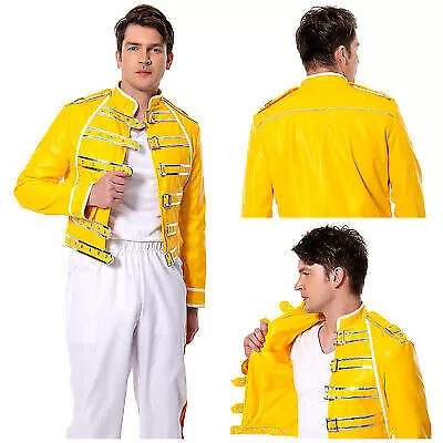 Buy Queen Lead Singer Freddie Mercury Wembley On Stage Jacket Cosplay Disguise Cost • 43.21£