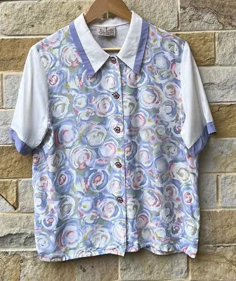 Buy Vintage DIO Womens Shirt Sz 12 Multicoloured Rayon Made In Australia • 9.93£