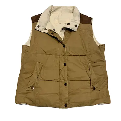 Buy Crew Clothing Reversible Gilet Down/Feather Filling White/Beige Jacket Size 12 • 34.99£