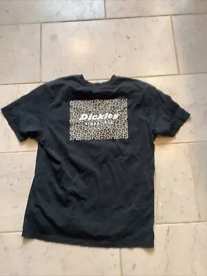 Buy Dickies Fort Lewis Leopard Back Print T-shirt Size L • 12.50£