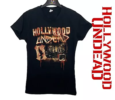 Buy Hollywood Undead Graphic T-Shirt Sz 2XL Womens PRESHRUNK Eagle Cityscape Black • 17.98£
