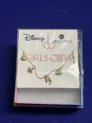 Buy Girls Crew X Disney The Little Mermaid Necklace Gold Tone New • 134.92£