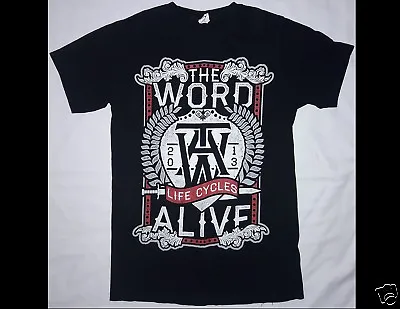 Buy THE WORD ALIVE Life Cycles 2013 Size Junior Medium Black T-Shirt • 10.41£
