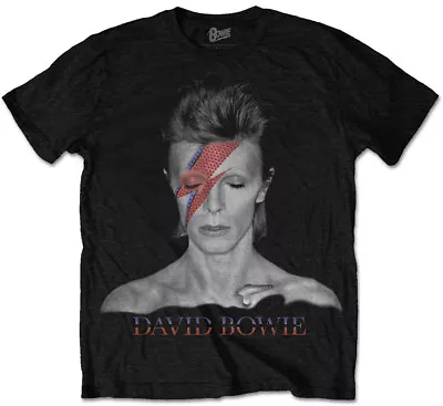 Buy David Bowie Aladdin Sane Black T-Shirt OFFICIAL • 15.19£