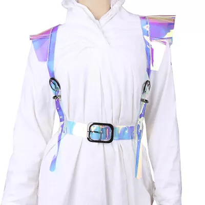 Buy S-XL Women Holographic Ruffle Trim Buckle Harness Belt For Clothes Decoration • 11.99£