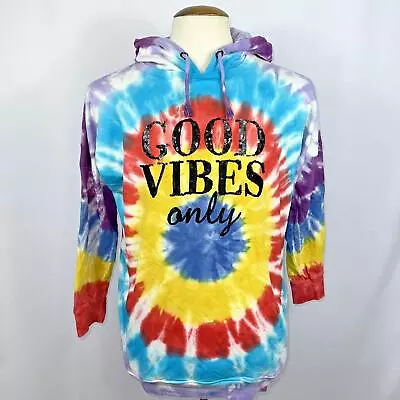 Buy Urban Way Women's Good Vibes Only Tie Dye Hoodie Size Extra Small Extra Small • 2.50£