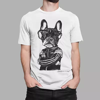 Buy French Buldog T-Shirt Glasses Tracksuit Gangster Fun Hipster Tee London Style UK • 6.99£
