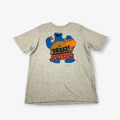 Buy Vintage Sesame Street Halloween T-Shirt Grey Large • 10£