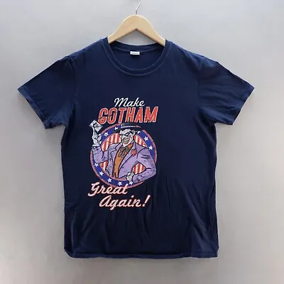 Buy The Jokers Mens T Shirt Medium Blue Graphic Print Make Gotham Great Again* • 9.02£